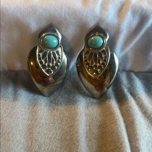 JJ 1986 Silver and Turquoise Earrings